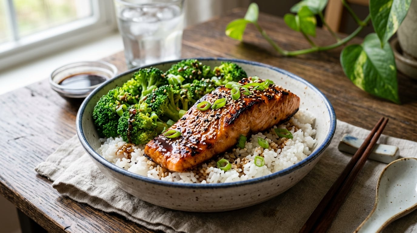 Teriyaki Salmon Rice Bowl